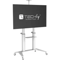 Stojak podłogowy mobilny na monitor Techly 70-120" 362183 - 140 kg/Biały | Sklep ITnes.pl - IT for BUSINESS