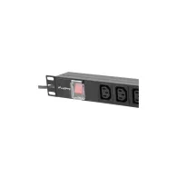 Listwa zasilająca Rack PDU Lanberg PDU-08I-0200-C20-BK - 1U, 8 gniazd IEC C13 x8, przewód 2m, wtyk C20