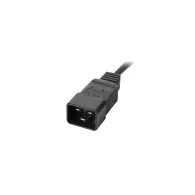 Listwa zasilająca Rack PDU Lanberg PDU-08I-0200-C20-BK - 1U, 8 gniazd IEC C13 x8, przewód 2m, wtyk C20