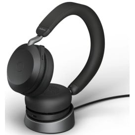 Zestaw słuchawkowy Jabra Evolve2 75 Link380c UC Stereo Stand 27599-989-889 - Czarny, Szary