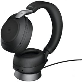 Zestaw słuchawkowy Jabra Evolve2 85 Link380a MS Stereo Stand Black 28599-999-989 - Czarny, Szary