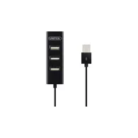 Hub USB Unitek 4x USB 2.0 Y-2140/CZARNY - 4 porty, 1,5 m, Czarny | Skl