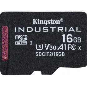 Karta pamięci Kingston Industrial MicroSDHC 16 GB Class 10 UHS-I/U3 A1 V30 SDCIT2/16GBSP - Czarna
