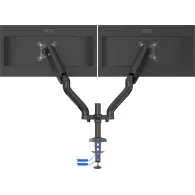 Uchwyt biurkowy na dwa monitory AOC AD110DX - 75 x 75 mm, 100 x 100 mm, 2x 13-32", Czarny