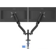 Uchwyt biurkowy na dwa monitory AOC AD110DX - 75 x 75 mm, 100 x 100 mm, 2x 13-32", Czarny