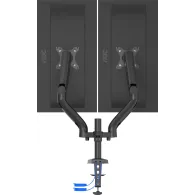 Uchwyt biurkowy na dwa monitory AOC AD110DX - 75 x 75 mm, 100 x 100 mm, 2x 13-32", Czarny