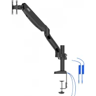 Uchwyt biurkowy na dwa monitory AOC AD110DX - 75 x 75 mm, 100 x 100 mm, 2x 13-32", Czarny