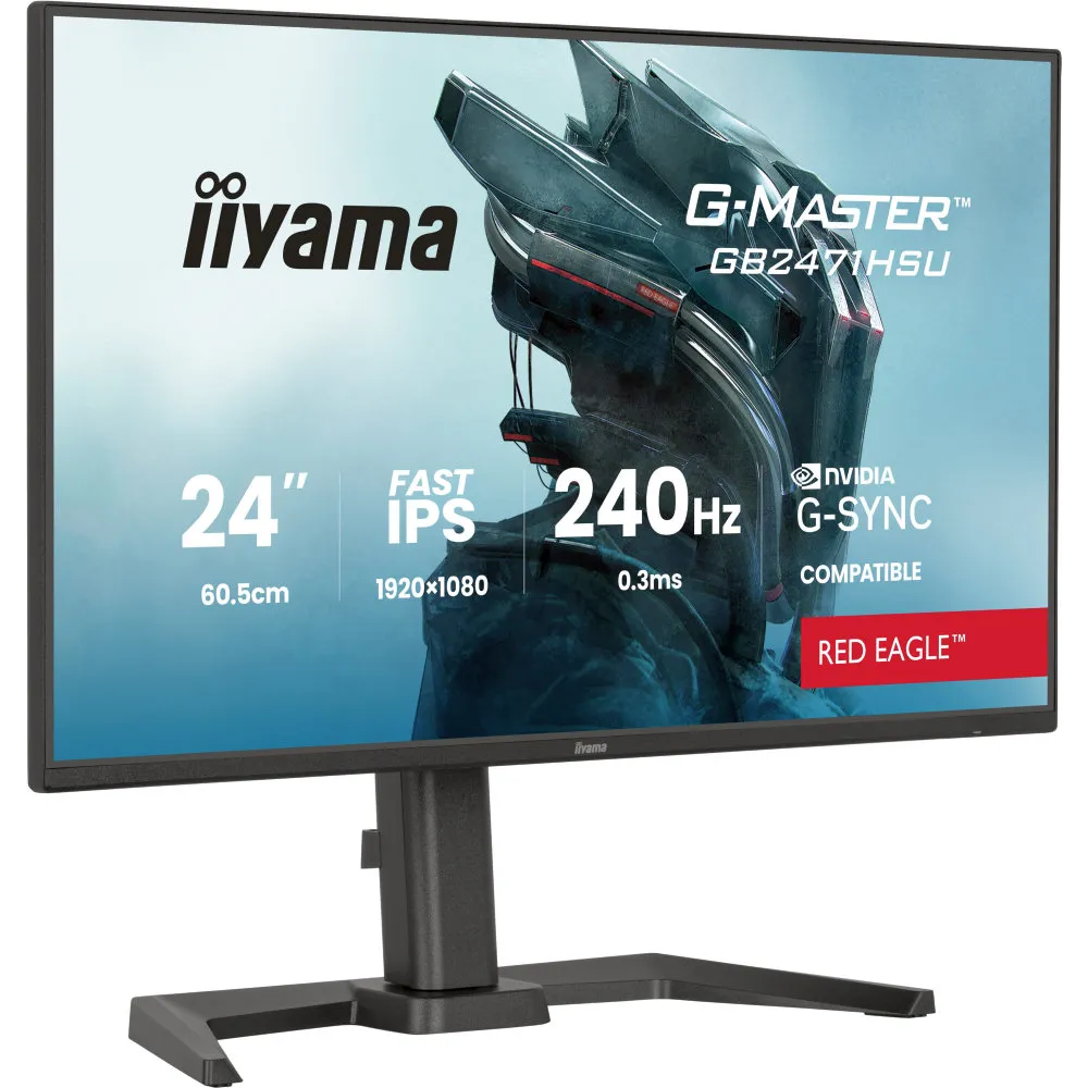Monitor iiyama G-MASTER GB2471HSU-B1 - 23,8"/1920x1080 (Full HD)/Fast IPS/pivot/Czarny
