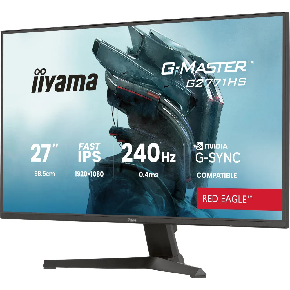 Zdjęcie produktu Monitor iiyama G-MASTER G2771HS-B1 - 27"/1920x1080 (Full HD)/240Hz/Fast IPS/HDR/0,4 ms/Czarny
