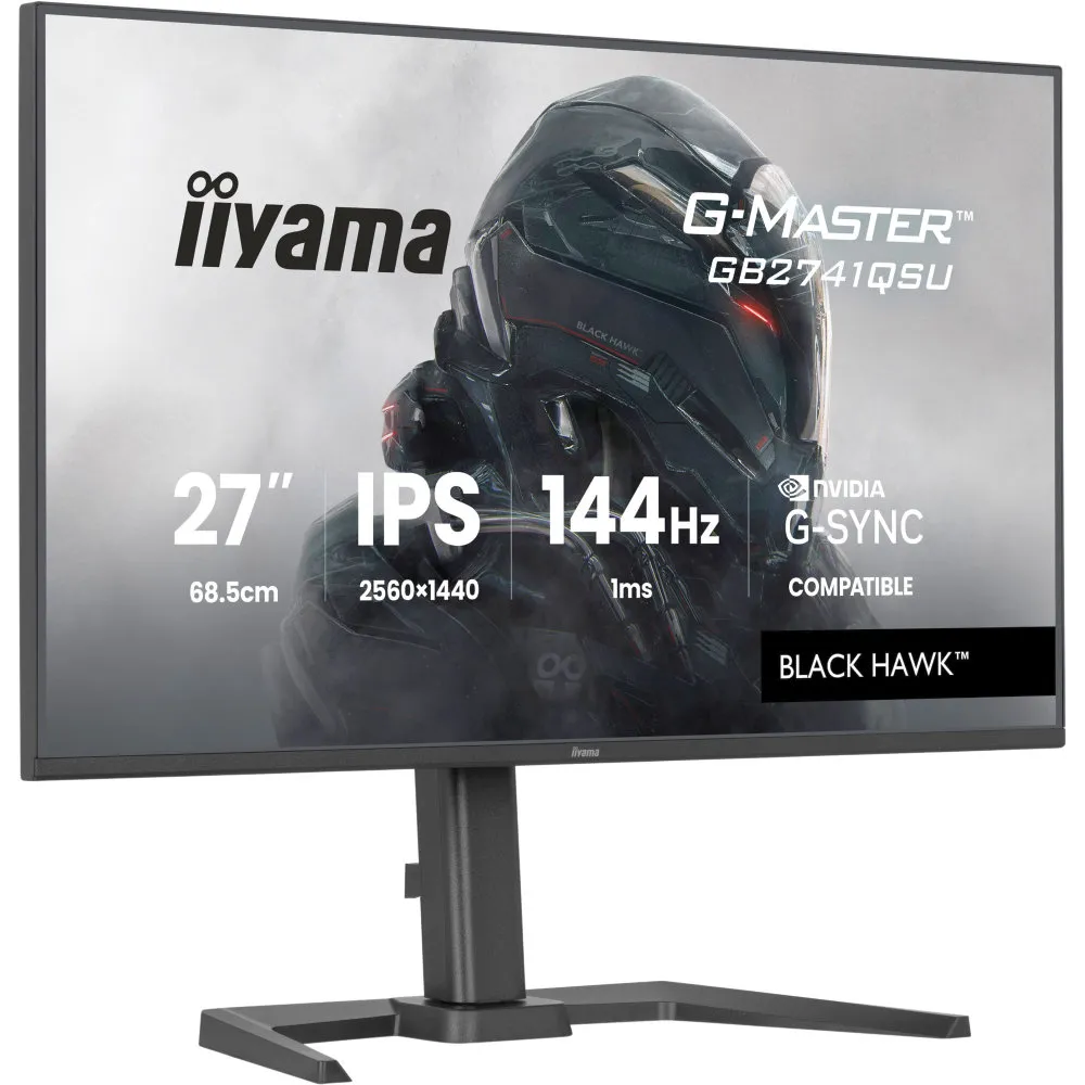 Monitor iiyama G-MASTER GB2741QSU-B1 - 27"/2560x1440 (QHD)/144Hz/IPS/1 ms/Czarny - zdjęcie