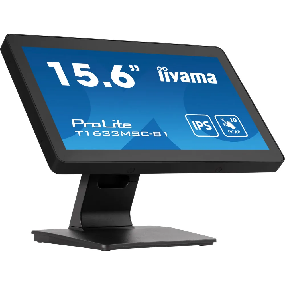 Monitor iiyama ProLite T1633MSC-B1 - 15,6"/1920x1080 (Full HD)/60Hz/IPS/5 ms/dotykowy/Czarny - zdjęcie
