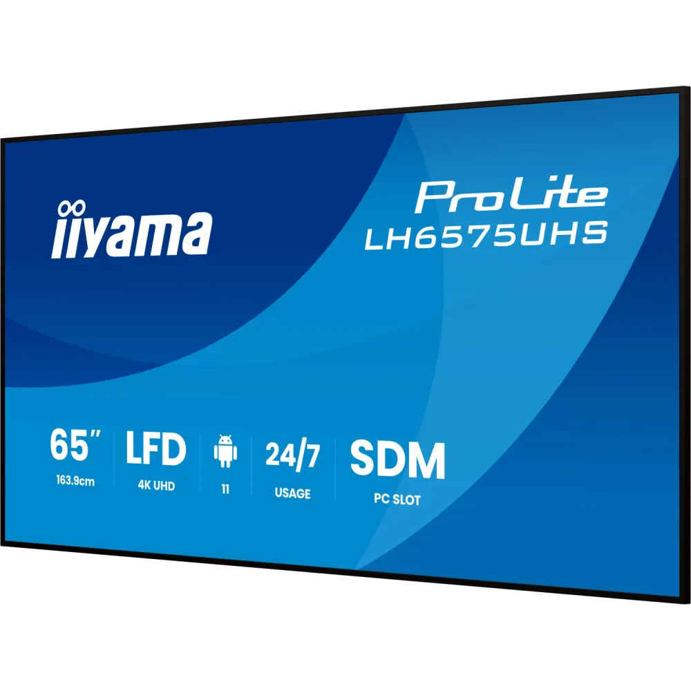 Zdjęcie produktu Monitor iiyama ProLite LH6575UHS-B2AG - 64,6"/3840x2160 (4K)/IPS/8 ms/Czarny