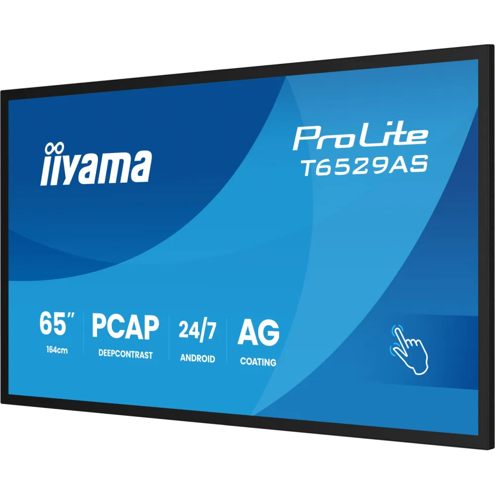 Zdjęcie produktu Monitor iiyama ProLite T6529AS-B1AG - 64,6"/3840x2160 (4K)/VA/6,5 ms/dotykowy/Czarny