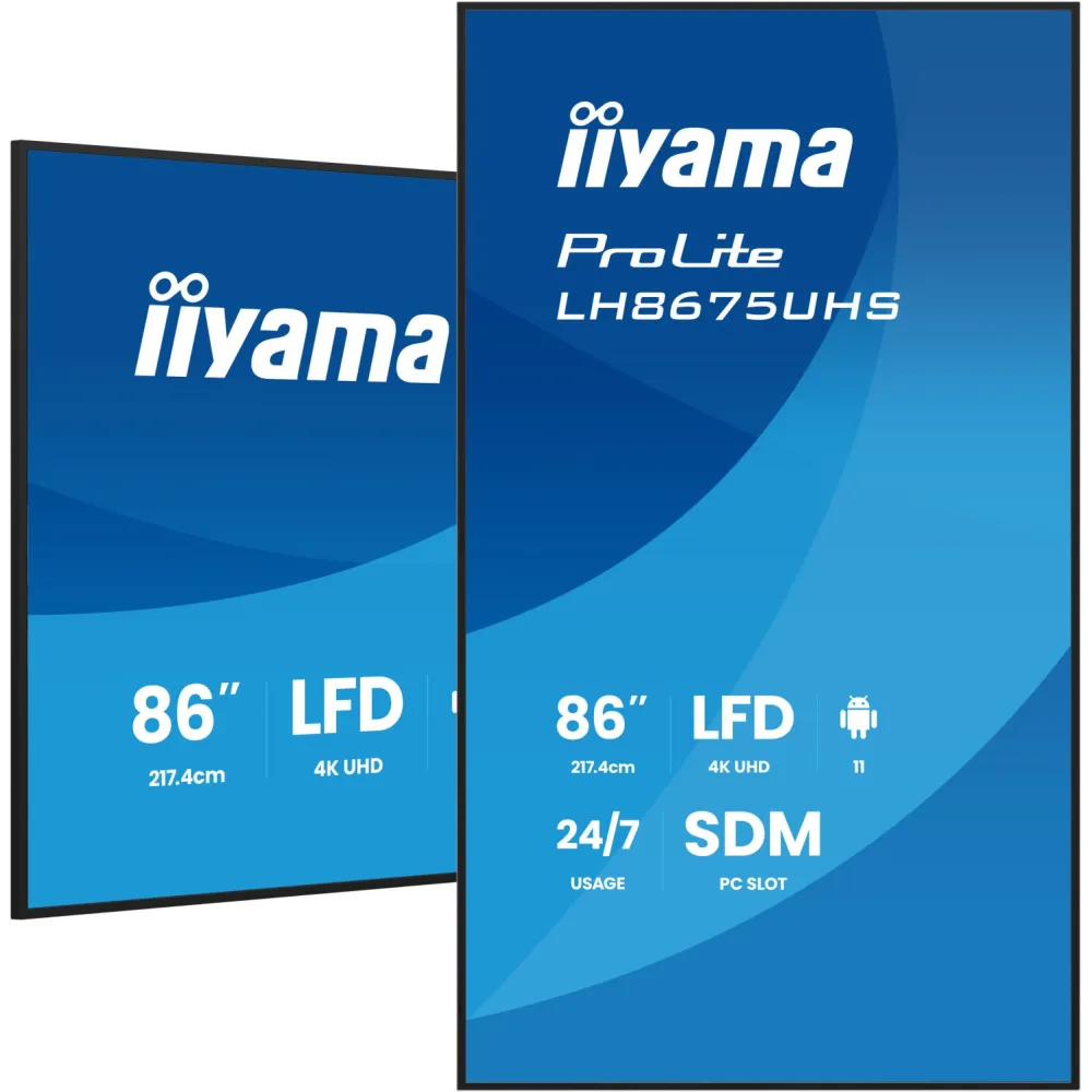 Monitor iiyama ProLite LH8675UHS-B2AG - 85,6"/3840x2160 (4K)/IPS/8 ms/Czarny