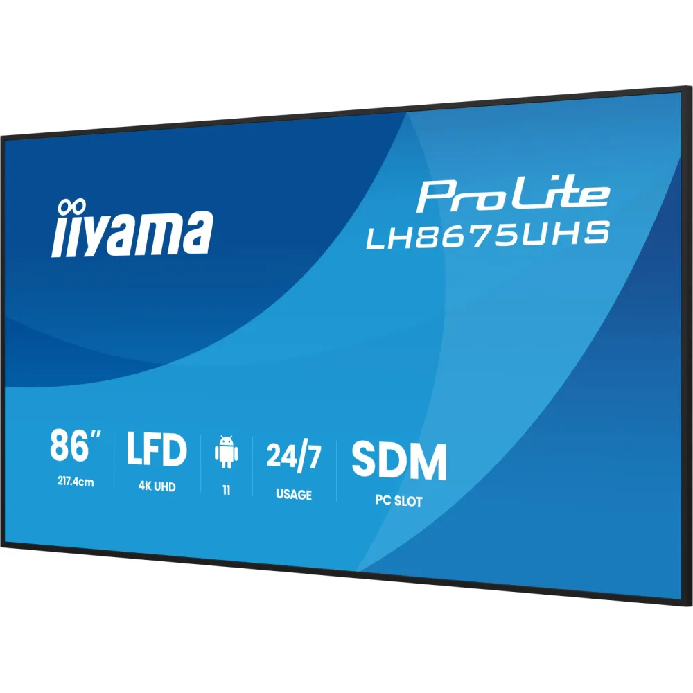 Monitor iiyama ProLite LH8675UHS-B2AG - 85,6"/3840x2160 (4K)/IPS/8 ms/Czarny