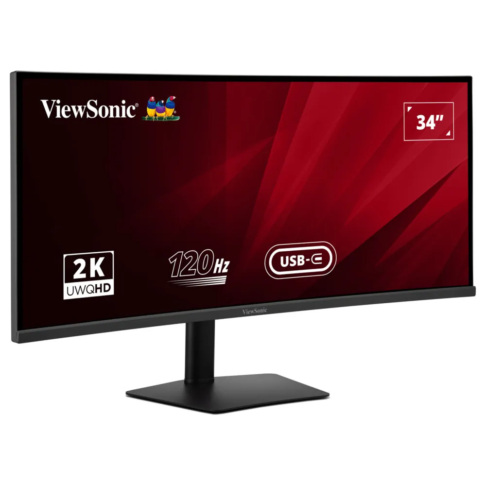 Zdjęcie produktu Monitor ViewSonic VA3420C - 34"/3440x1440 (UWQHD)/120Hz/21:9/zakrzywiony/IPS/HDR/1 ms/Czarny
