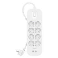 Listwa antyprzepięciowa Belkin SurgePlus SRB004VF2M - 8 gniazd schuko, 2x USB-C, 2 m