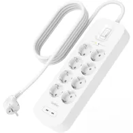 Listwa antyprzepięciowa Belkin SurgePlus SRB004VF2M - 8 gniazd schuko, 2x USB-C, 2 m