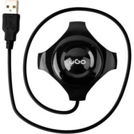 Hub uGo 4x USB-A 2.0 UHU-1689 - 4 porty, Czarny