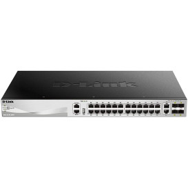 Switch zarządzalny D-Link DGS-3130-30TS/SI - 24x 10|100|1000Mbps, 2x 10Gbps, 4x 10Gbps SFP+, stackowalny