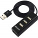 Hub Unitek 4x USB-A 2.0 Y-2140 BLACK - 3 porty, Czarny