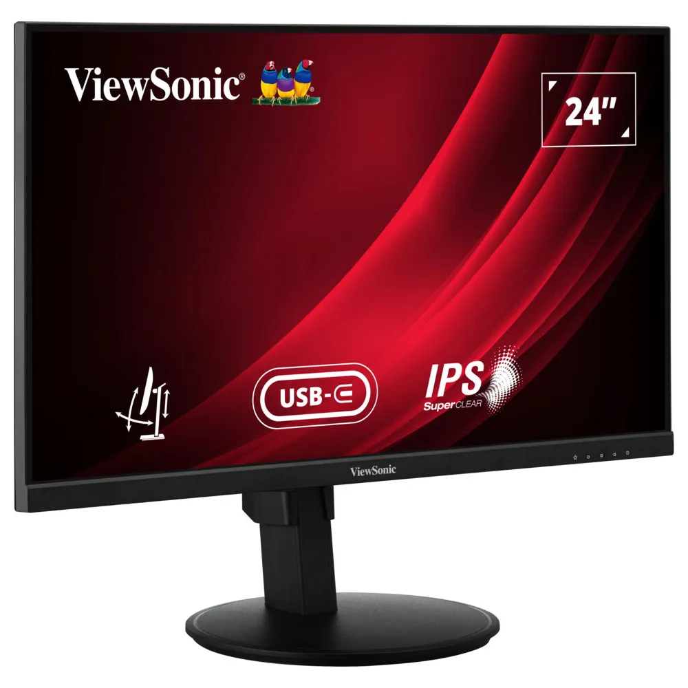 Monitor ViewSonic VG2409-MHDU-2 - 23,8"/1920x1080 (Full HD)/100Hz/IPS/HDR/4 ms/pivot/Czarny - zdjęcie