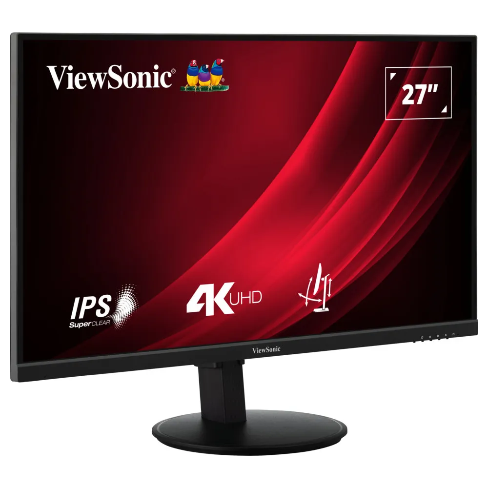 Zdjęcie produktu Monitor ViewSonic VG2708-4K - 27"/3840x2160 (4K)/60Hz/IPS/HDR/4 ms/pivot/Czarny