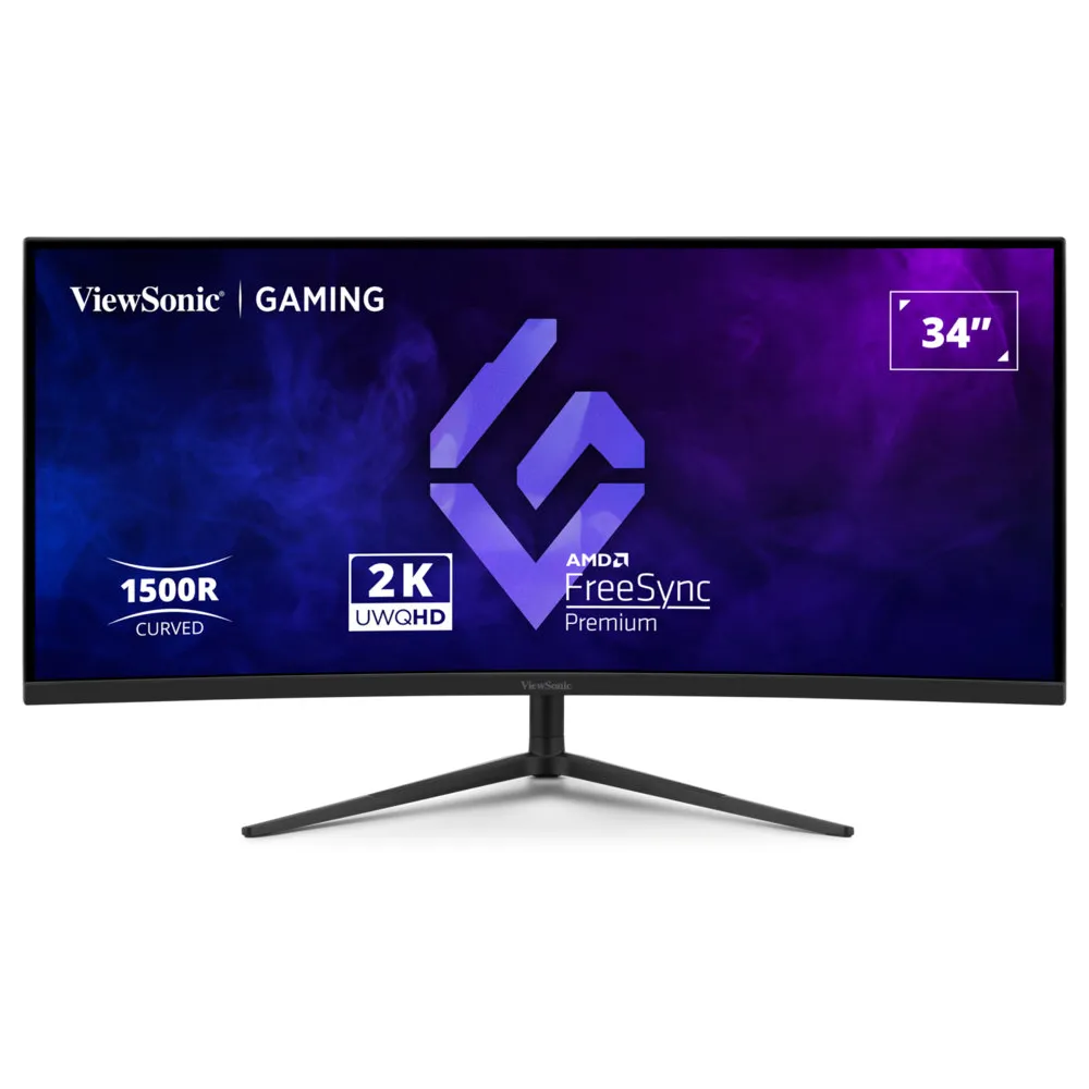 Monitor ViewSonic VX3418C-2K - 34"/3440x1440 (UWQHD)/180Hz/21:9/zakrzywiony/VA/1 ms/Czarny - zdjęcie