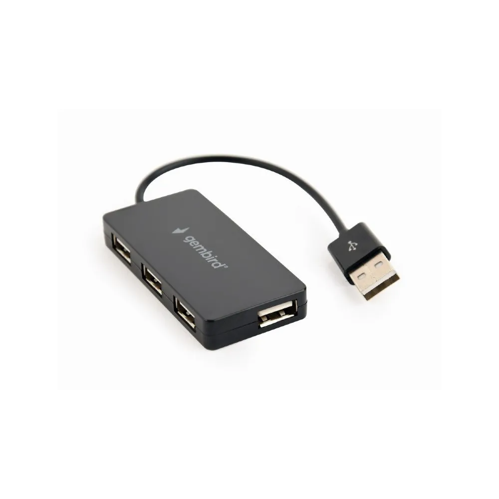 HUB Gembird USB 2.0 UHB-U2P4-04 - 1x 4 USB-A 2.0, Czarny