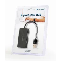 HUB Gembird USB 2.0 UHB-U2P4-04 - 1x 4 USB-A 2.0, Czarny