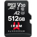 Karta pamięci GoodRAM microSDHC GOODRAM 512GB IRDM-A2 UHS + adapter IR-M2AA-5120R12 - Czarna