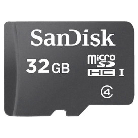 Karta pamięci SanDisk MicroSDHC 32GB Class 4 + adapter SDSDQM-032G-B35A - Szara