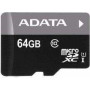 Karta pamięci ADATA Premier MicroSDXC 64 GB Class 10 UHS-I, U1 AUSDX64GUICL10-RA1 - zdjęcie poglądowe 1