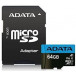 Karta ADATA Premier MicroSDXC 64 GB Class 10 UHS-I/U1 A1 V10 AUSDX64GUICL10A1-RA1 - Czarna, Niebieska