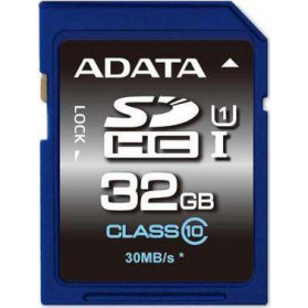 Karta pamięci ADATA Premier SDHC 32 GB Class 10 ASDH32GUICL10R - Niebieska, Wielokolorowa - ASDH32GUICL10-R