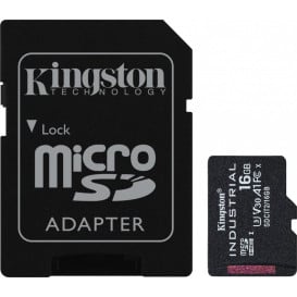 Karta pamięci Kingston Industrial MicroSDHC 16 GB Class 10 SDCIT2/16GB - Czarna