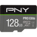 Karta pamięci PNY PRO Elite MicroSDXC 128 GB P-SDU128V31100PRO-GE - Czarna, Szara