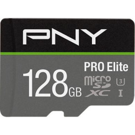 Karta pamięci PNY PRO Elite MicroSDXC 128 GB P-SDU128V31100PRO-GE - Czarna, Szara