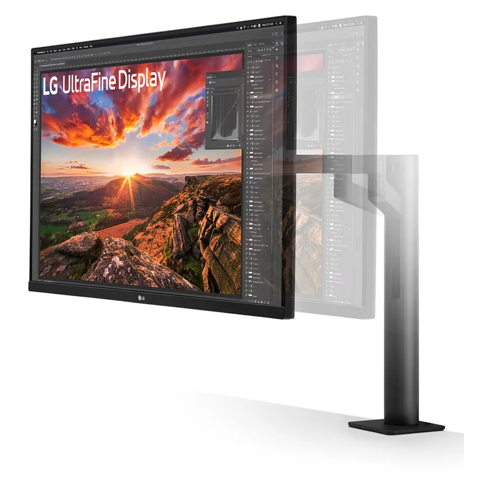 Monitor LG Ergo 32UN880K-B - 31,5"/3840x2160 (4K)/60Hz/IPS/FreeSync/HDR/5 ms/pivot/USB-C/Czarny