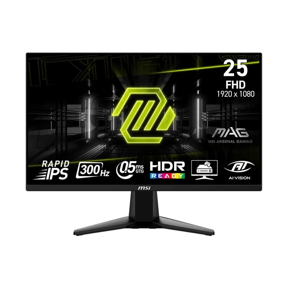 Monitor MSI MAG 255XF - 24,5"/1920x1080 (Full HD)/300Hz/Rapid IPS/0,5 ms/Czarny