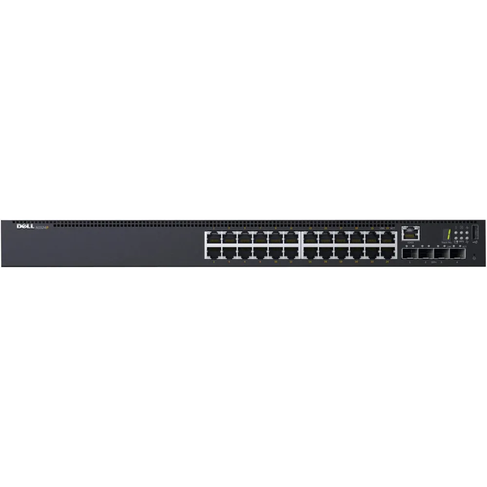 Switch zarządzalny Dell N-Series EMC PowerSwitch N1524P-ON 210-AEVY - L3 1U, 24 x 1GbE + 4 x 10GbE SFP+