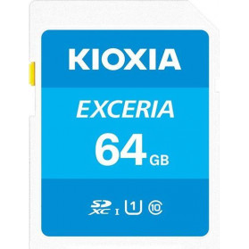 Karta pamięci KIOXIA Exceria SDXC 64 GB Class 10 UHS-I/U1 LNEX1L064GG4 - Biała, Niebieska