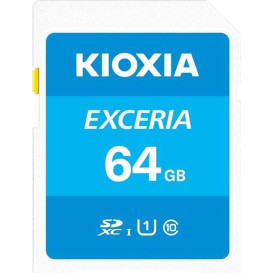 Karta pamięci KIOXIA Exceria SDXC 64 GB Class 10 UHS-I/U1 LNEX1L064GG4 - Biała, Niebieska