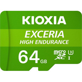 Karta pamięci KIOXIA Exceria High Endurance MicroSDXC 64 GB UHS-I Class 10 LMHE1G064GG2 - Zielona