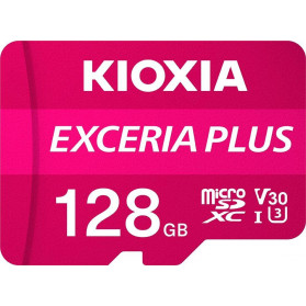 Karta pamięci KIOXIA Exceria Plus MicroSDXC 128 GB Class 10 UHS-I/U3 A1 V30 LMPL1M128GG2 - Różowa