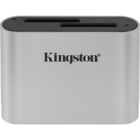 Czytnik kart pamięci Kingston Workflow USB-C WFS-SD - Kolor srebrny, Czarny
