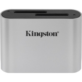 Czytnik kart pamięci Kingston Workflow USB-C WFS-SD - Kolor srebrny, Czarny