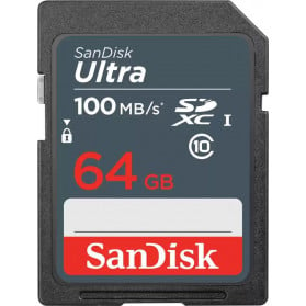 Karta pamięci SanDisk Ultra SDXC 64GB 100 MB, s UHS-I Class 10 SDSDUNR-064G-GN3IN - zdjęcie poglądowe 1