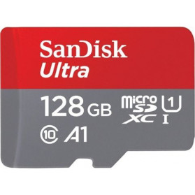 Karta pamięci SanDisk MicroSDXC ULTRA 128GB + adapter SDSQUA4-128G-GN6IA - Szara, Czerwona
