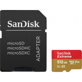 Karta pamięci SanDisk microSDXC Extreme 512GB + adapter SDSQXAV-512G-GN6MA - zdjęcie poglądowe 3